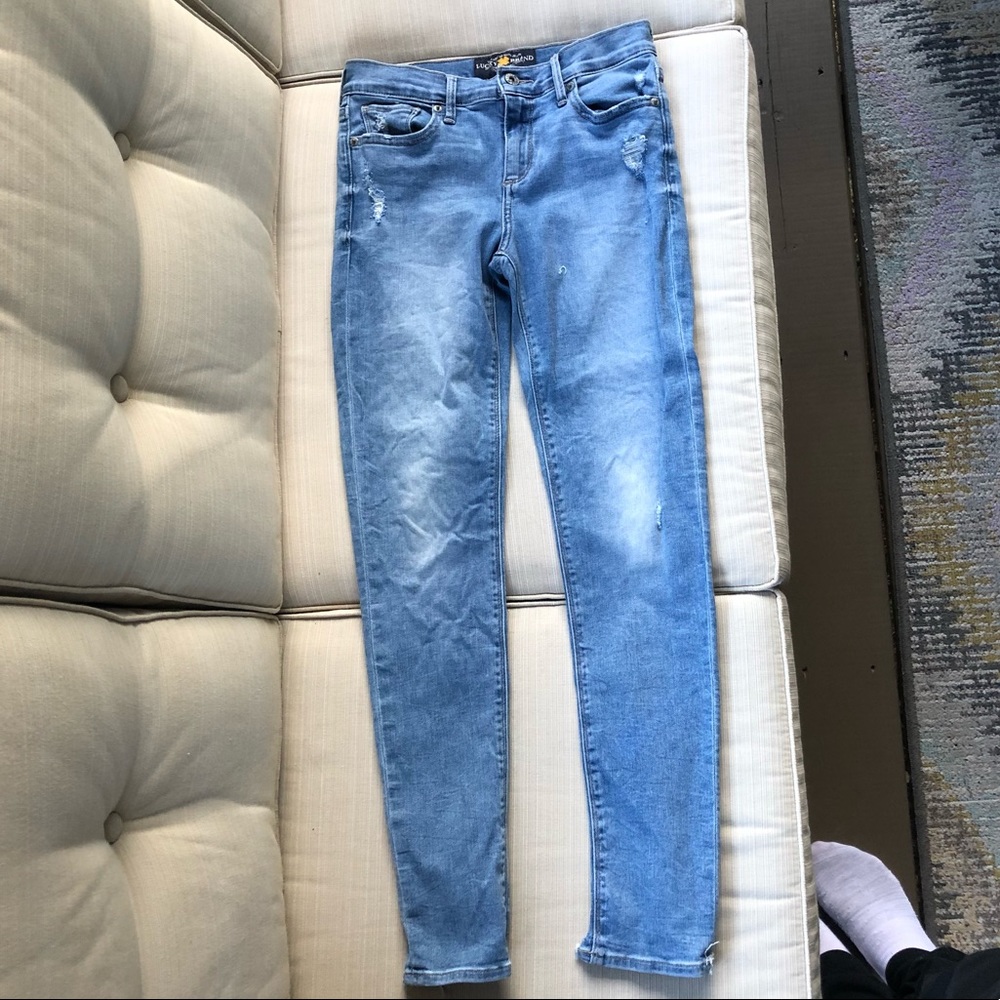 Lucky Brand Jeans Brooke Legging Denim skinny Jeans 25 light color Distressed